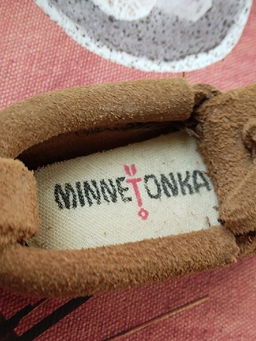 Minnetonka Brown Suede Moccasin Keychain